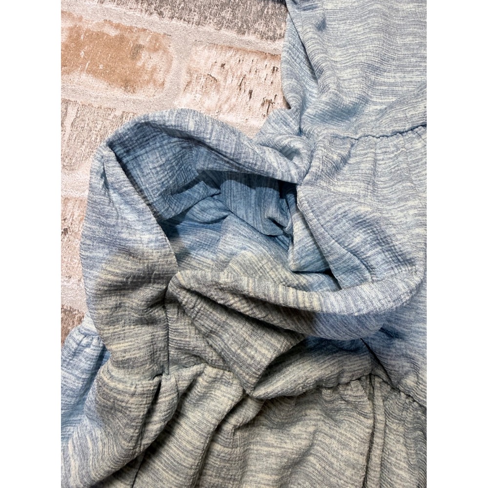 LuLaRoe Dress Womens‎ Small Blue Space Dye Tiered Babydoll Short Sleeve Knit - Picture 7 of 7